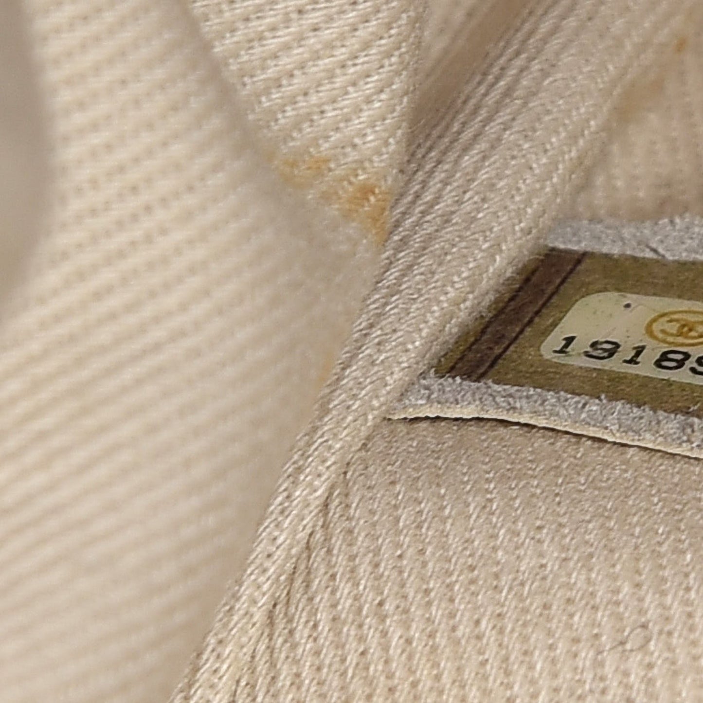 Calfskin Double Stitch Large Hamptons Flap Bag Beige