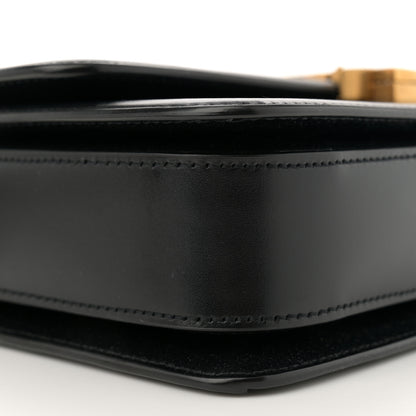 Saint Laurent Box Calfskin Monogram Medium Solferino Satchel Black 9 of 14
