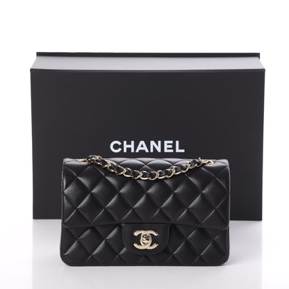 Chanel Lambskin Quilted Mini Rectangular Flap Black 8 of 8
