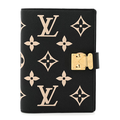 Louis Vuitton Empreinte Monogram Giant Paul Notebook Cover MM Black Beige 1 of 8