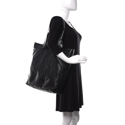 Balenciaga Agneau Logo Printed Carry Tote S Black 2 of 11