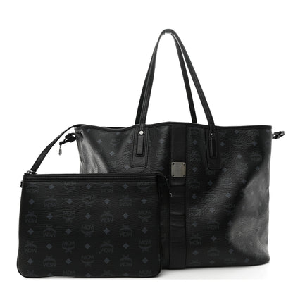 MCM Visetos Large Liz Reversible Shopper Tote Black 1 of 16