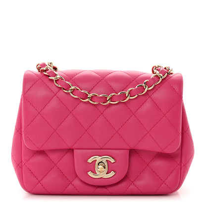 Chanel Lambskin Quilted Mini Square Flap Pink 1 of 11