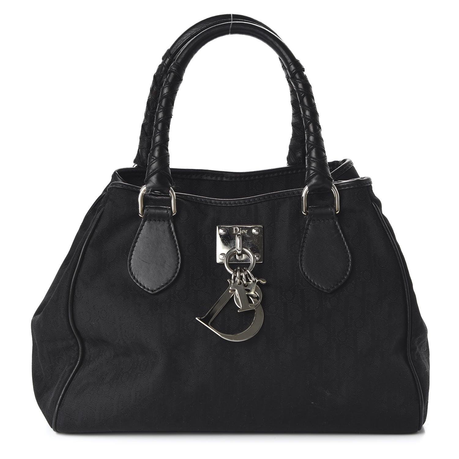Christian Dior Nylon Monogram Small Lovely Tote Black 1 of 10
