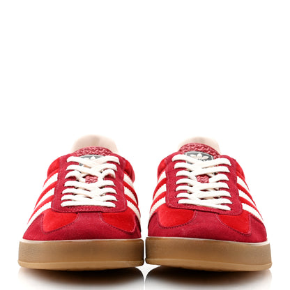 Gucci X ADIDAS Softy Velvet Suede Madeira Demetra Mens Gazelle Sneakers 11 Vulcanic Red Off White Hibiscus Red 2 of 9