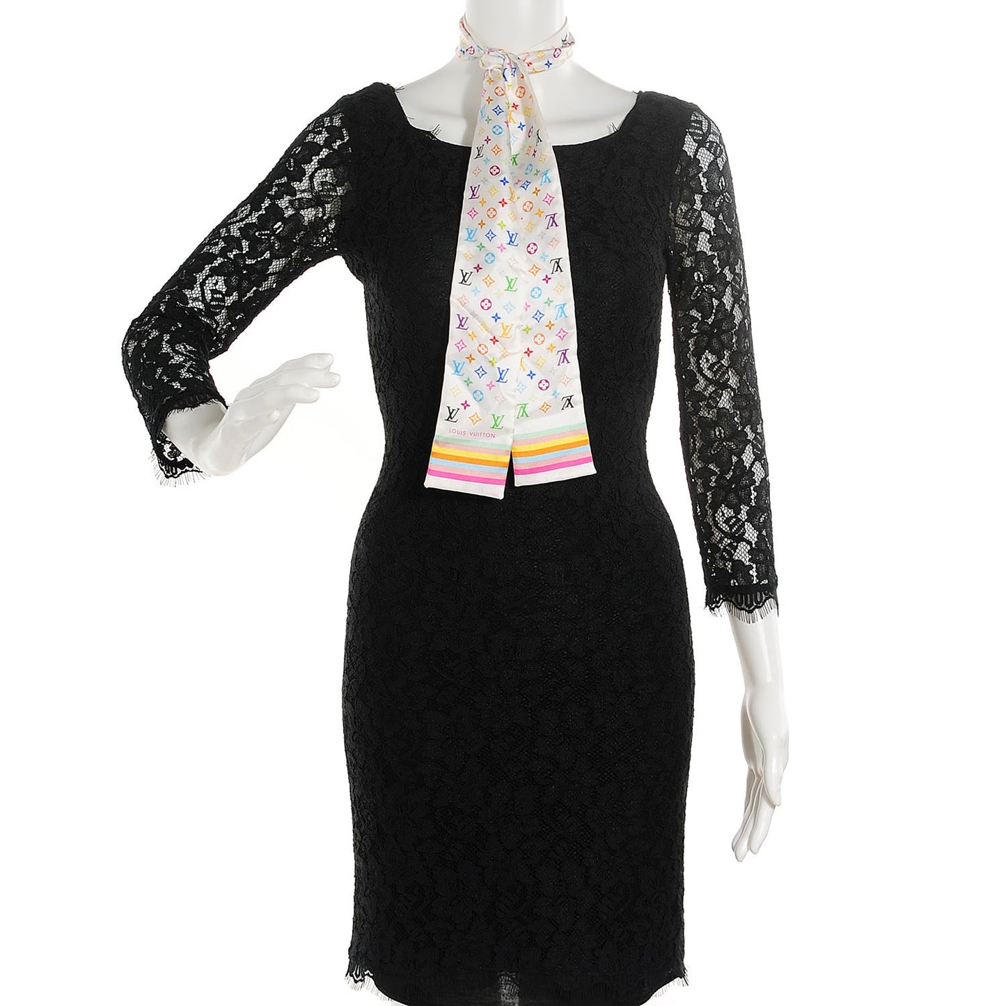 Silk Monogram Multicolor Bandeau White