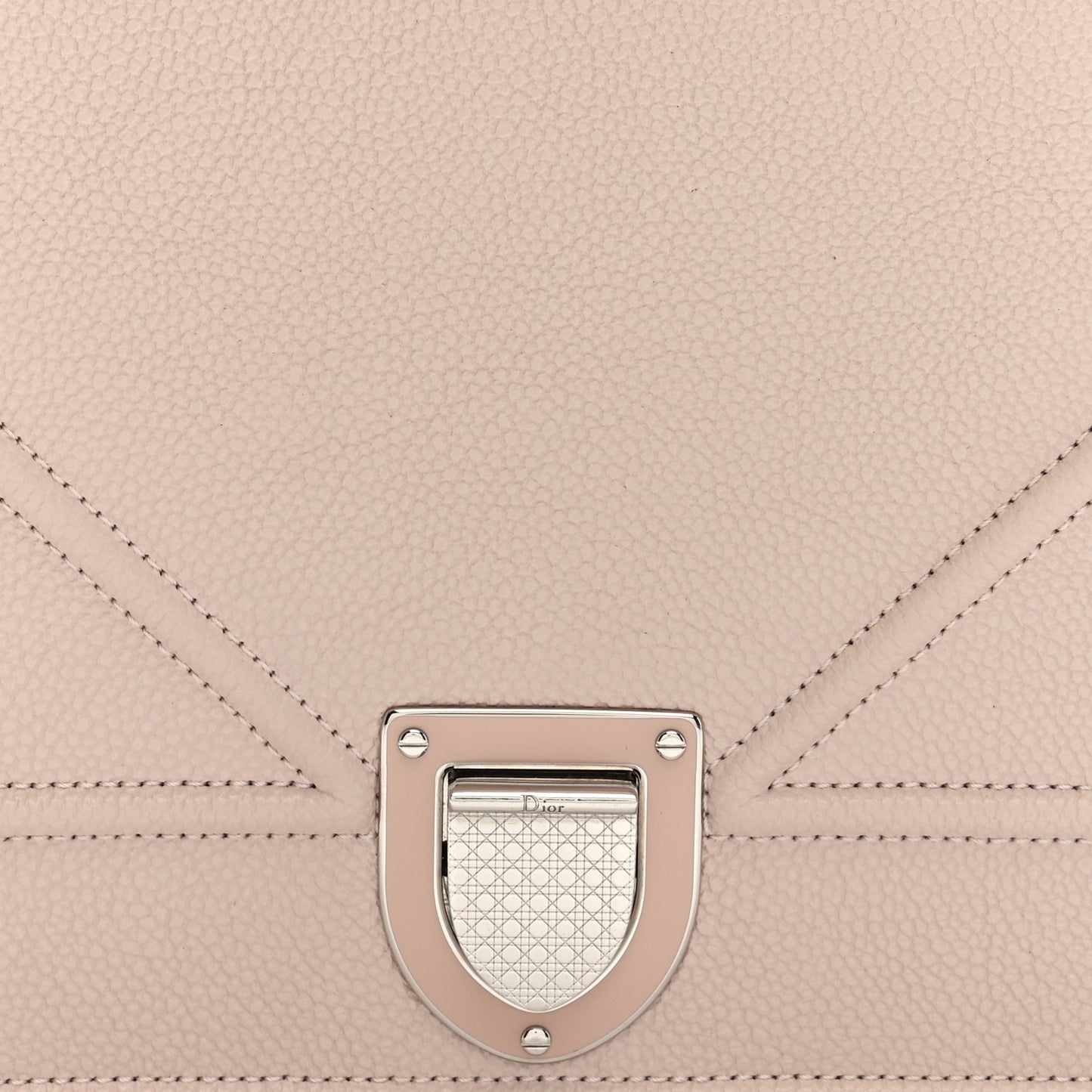 Grained Calfskin Medium Diorama Flap Bag Nude
