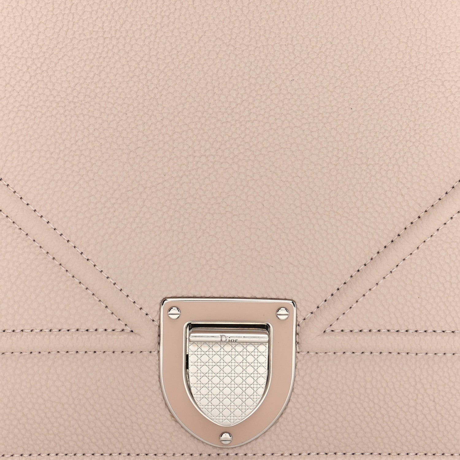 Christian Dior Grained Calfskin Medium Diorama Flap Bag Nude 7 of 9