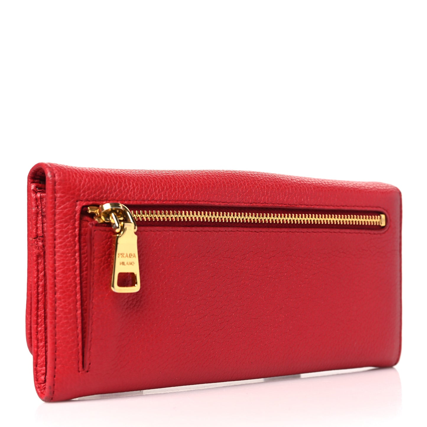 Vitello Daino Continental Flap Wallet Fuoco