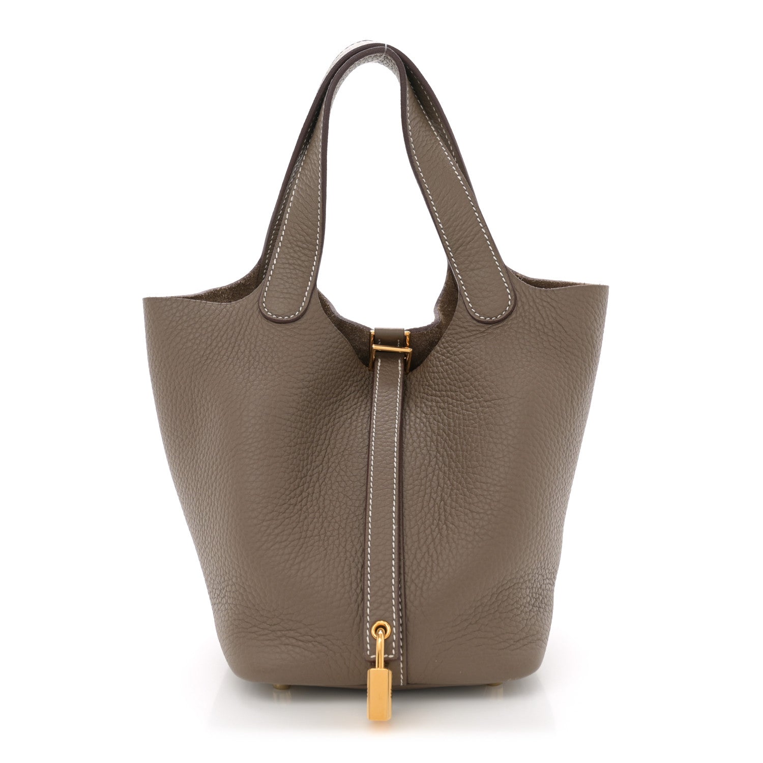 Hermes Taurillon Clemence Picotin Lock 18 PM Etoupe 1 of 10