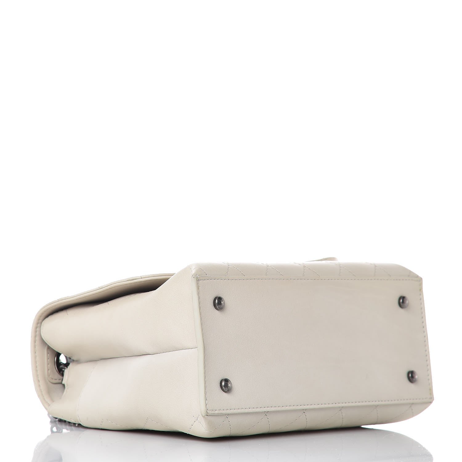 Chanel Calfskin Stitched Urban Luxury Top Handle Bag Ivory 4 of 12
