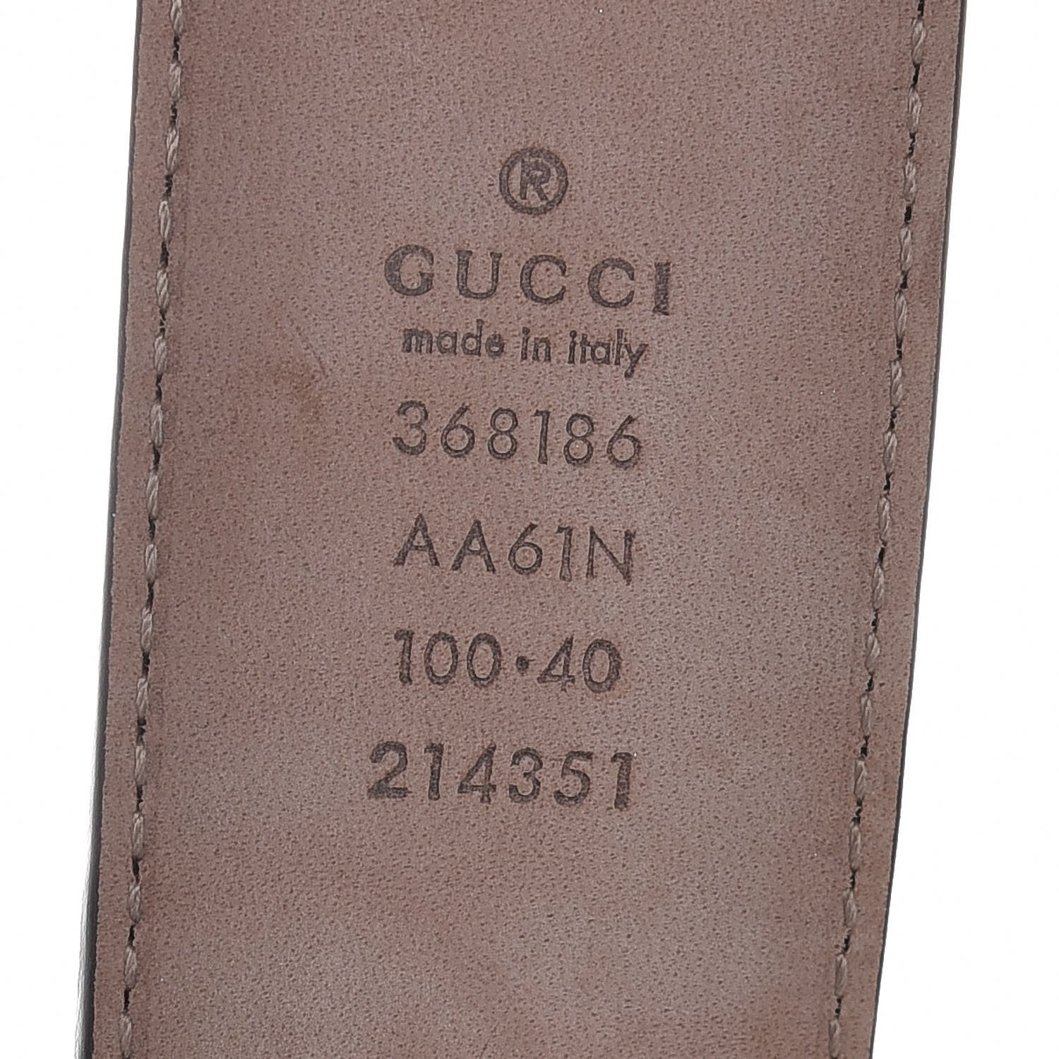 Gucci Soft Guccissima Margaux Calfskin Nickel Interlocking G 37mm Belt 100 40 Black 5 of 6