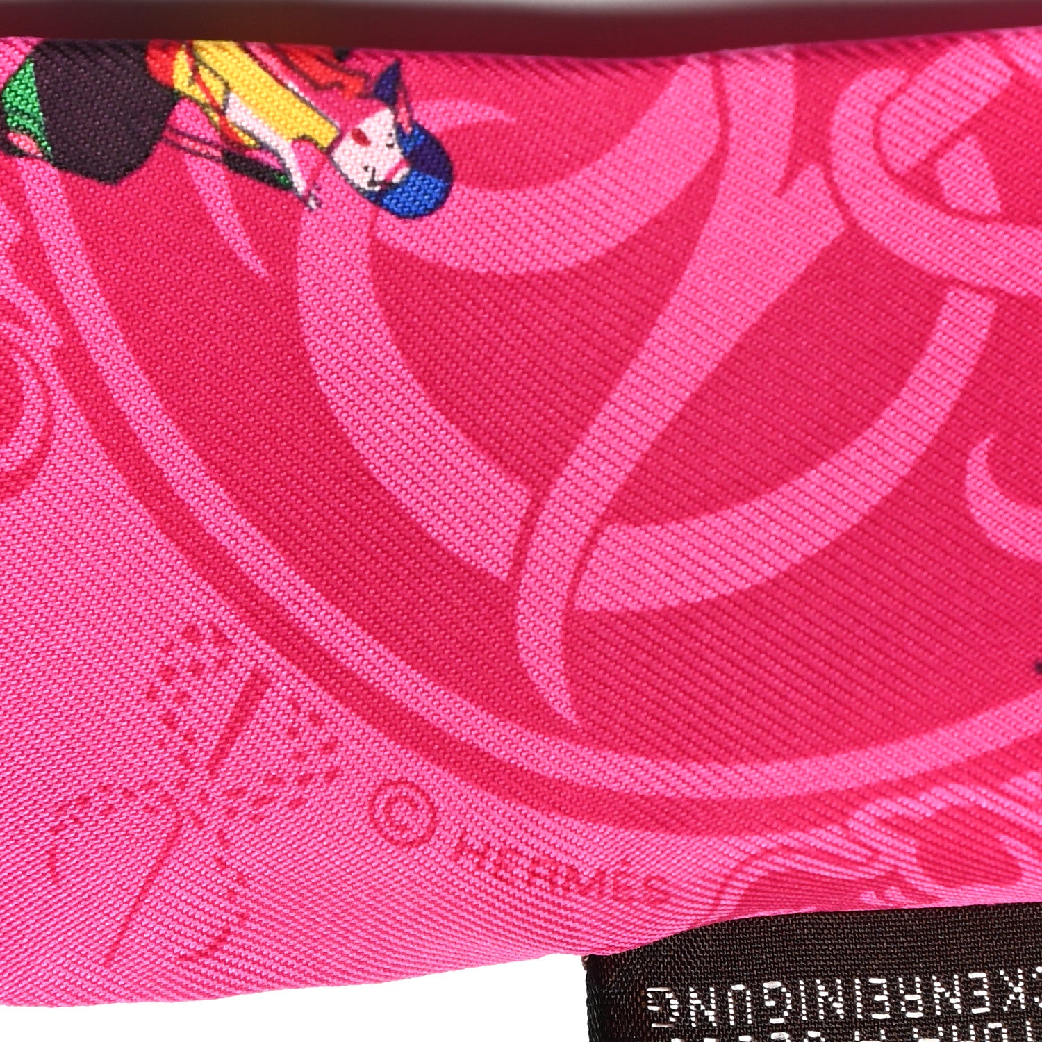 Hermes Silk Ex-Libris Les Parisie Twilly Rose Indien Vert Bleu 3 of 4