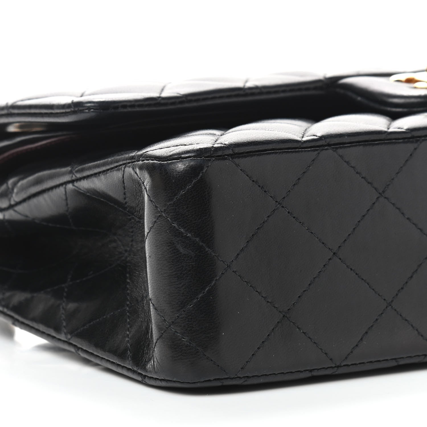 Chanel Lambskin Quilted Medium Double Flap Black 7 of 10