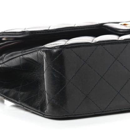 Chanel Lambskin Quilted Medium Double Flap Black 7 of 10