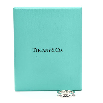 Tiffany Sterling Silver Narrow 1837 Band Ring 53 6.25 6 of 6