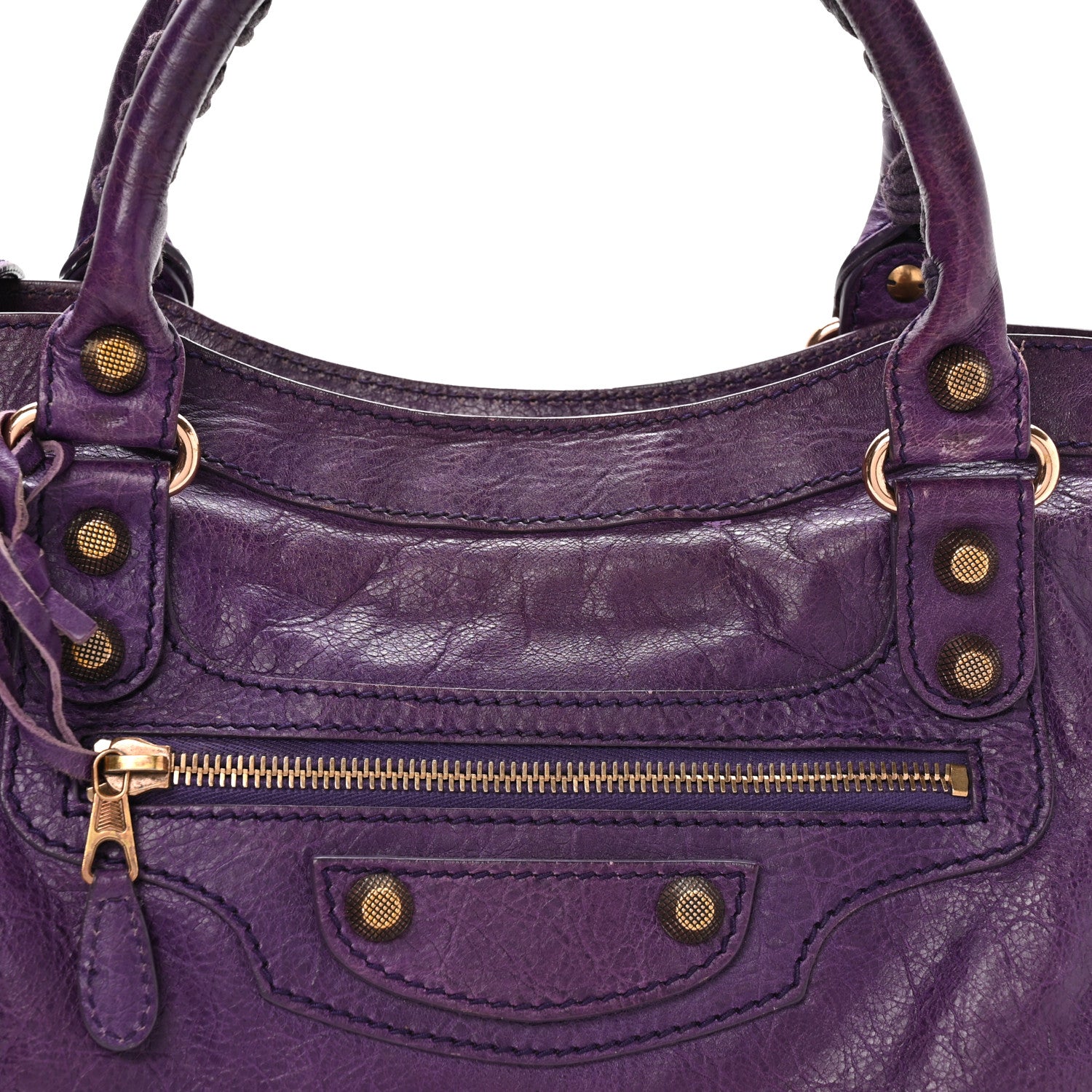 Balenciaga Agneau Giant 12 Rose Gold Hardware City Dark Violet 9 of 11