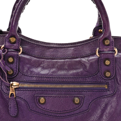 Balenciaga Agneau Giant 12 Rose Gold Hardware City Dark Violet 9 of 11