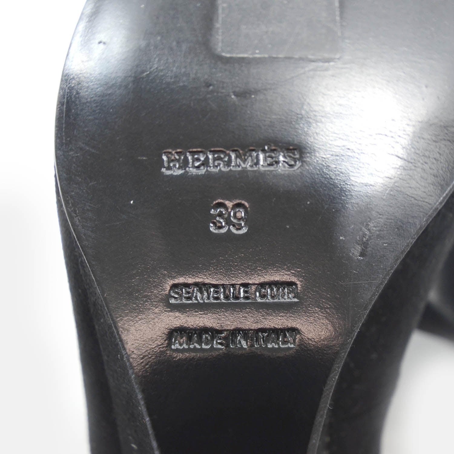 Hermes Veau Doblis Suede Wedges 39 Black 13 of 13