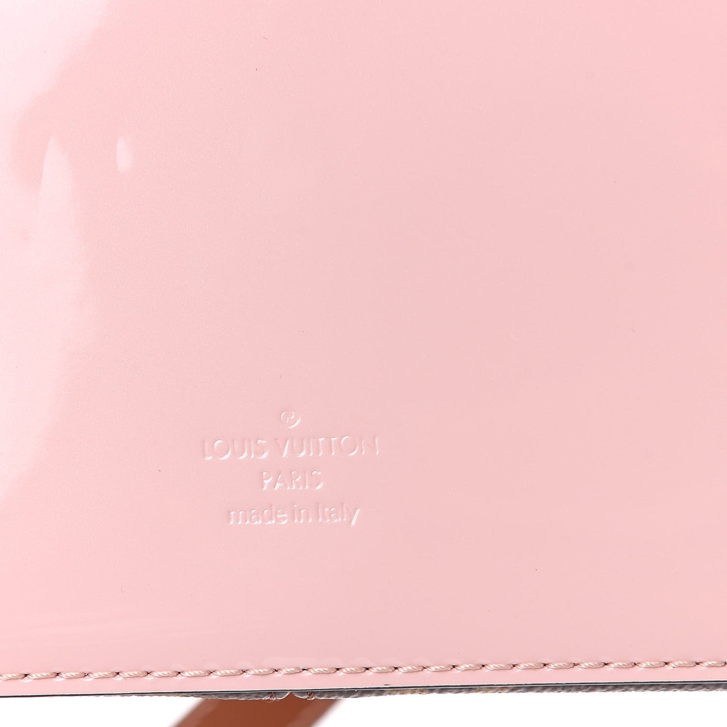 Patent Calfskin Monogram Cherrywood BB Rose Ballerine