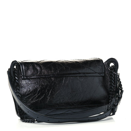 Saint Laurent Crinkled Calfskin Matelasse Monogram Niki Body Bag Black 4 of 12