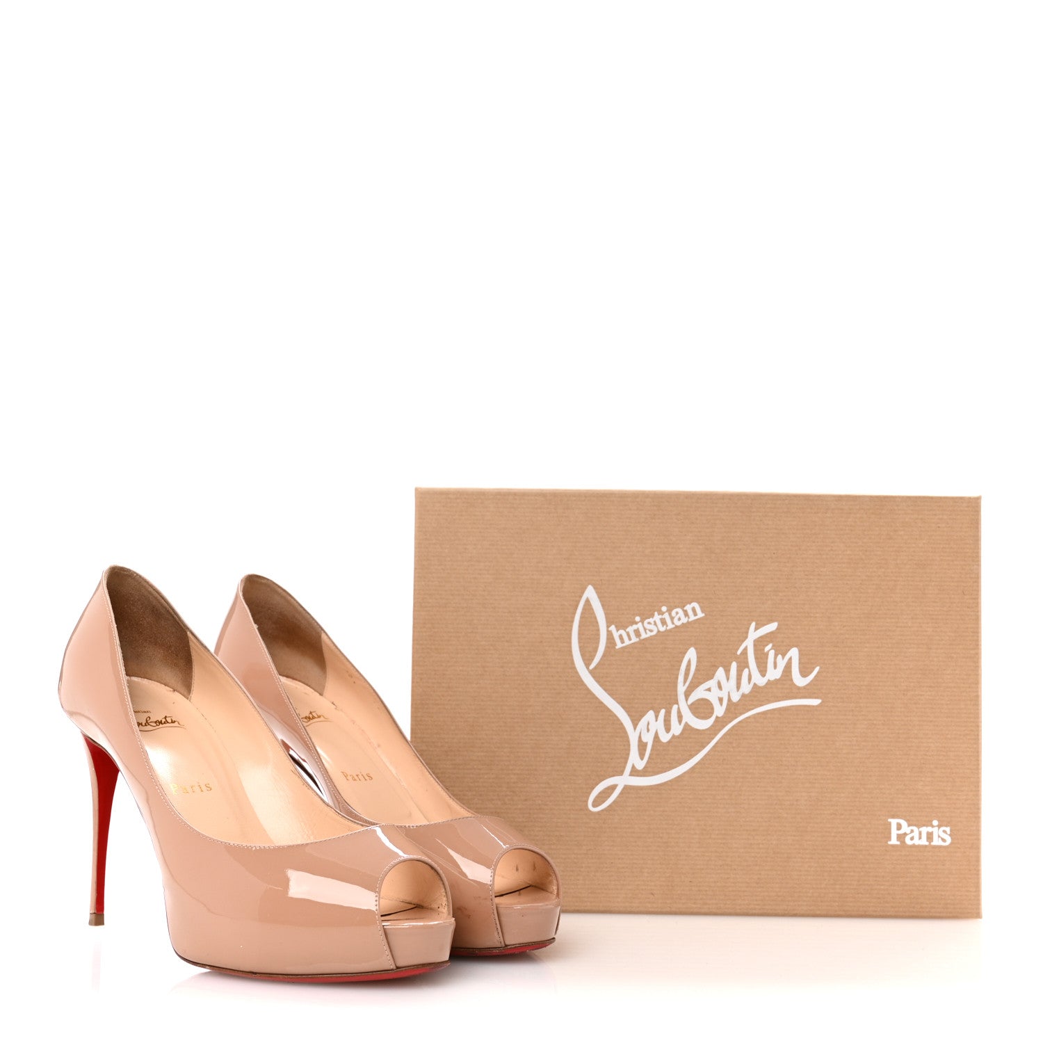 Christian Louboutin Patent New Very Prive 100 Pumps 40 Nude Christian Louboutin Patent New Very Prive 100 Pumps 40 Nude
