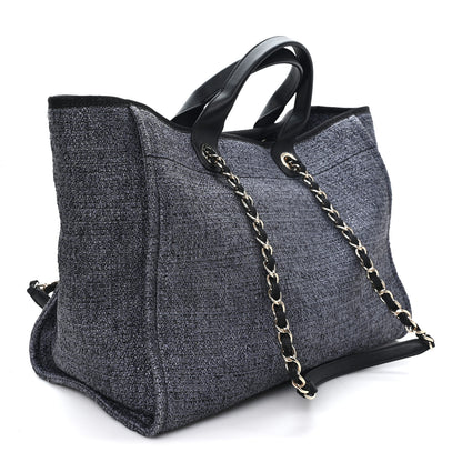 Chanel Lurex Boucle Medium Deauville Tote Black 2 of 11