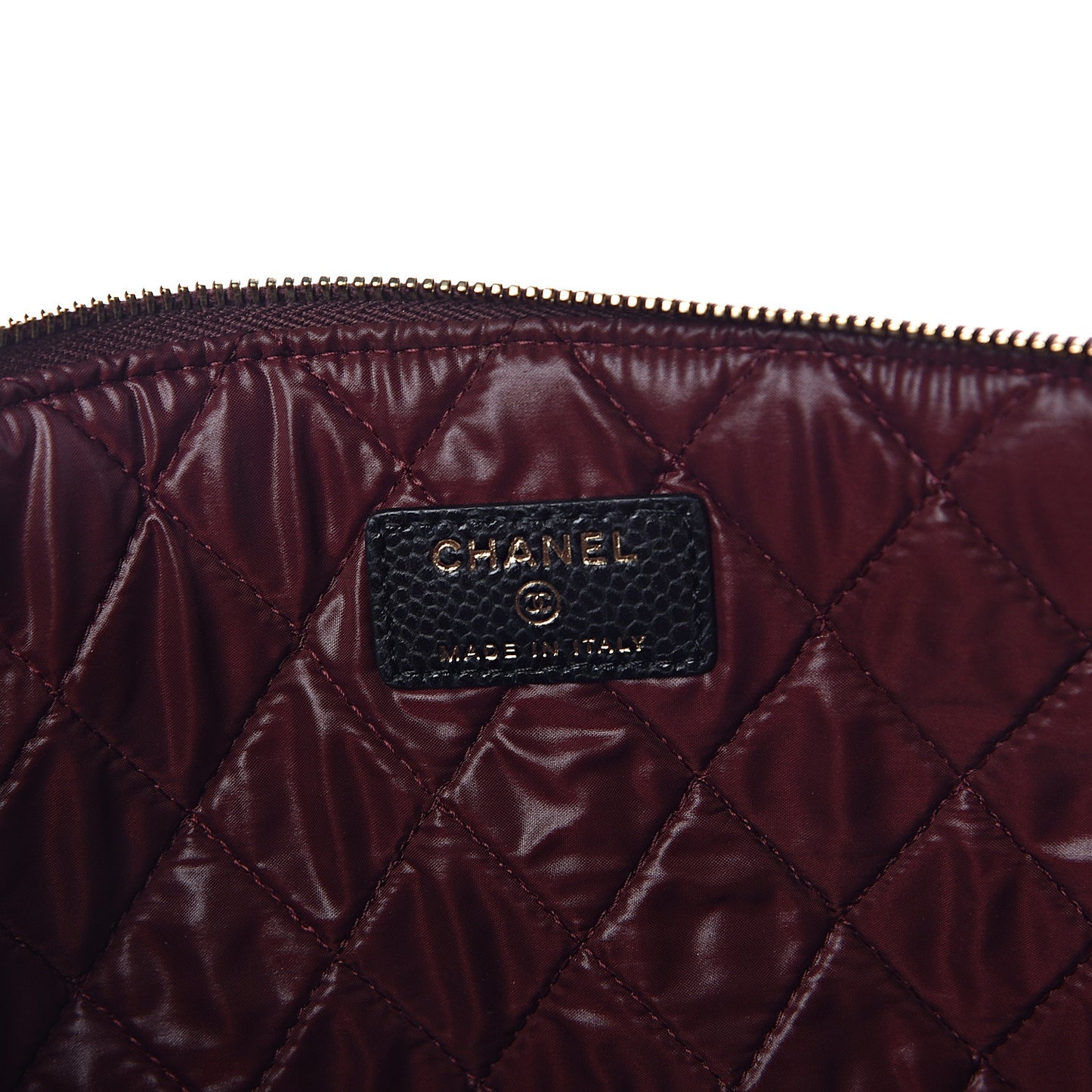 Caviar Quilted Large Cosmetic Case Black