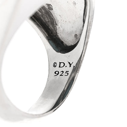 David Yurman Sterling Silver Turquoise 17mm Albion Ring 54 7 5 of 5