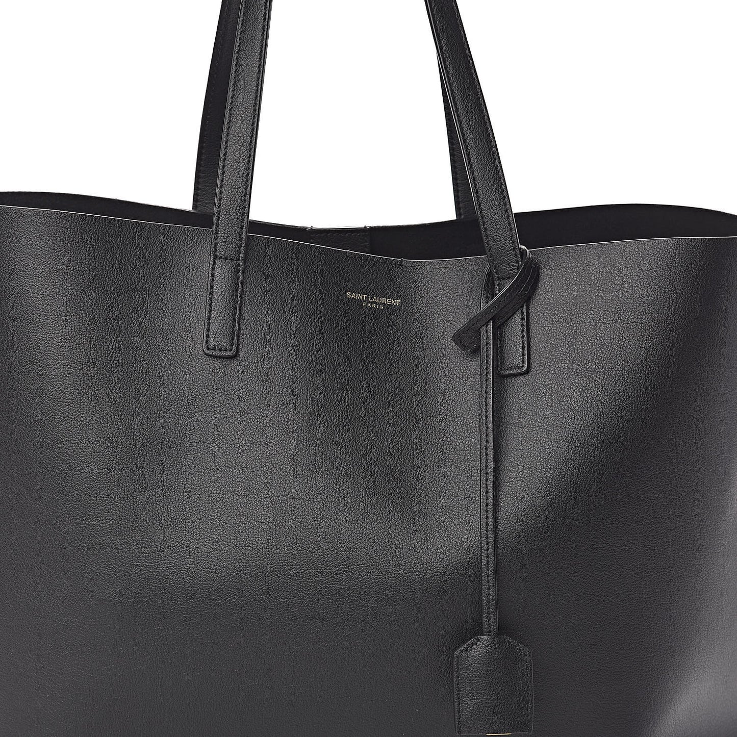 Calfskin Large Shopping Tote Black