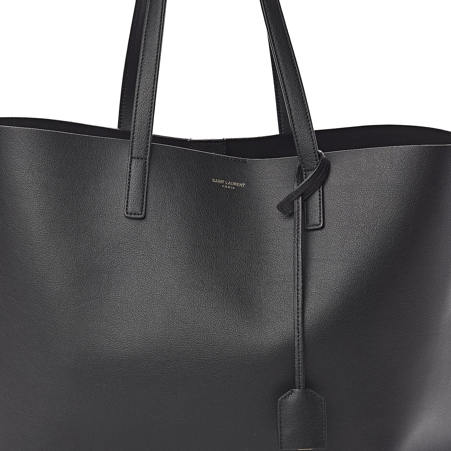 Saint Laurent Calfskin Large Shopping Tote Black 10 of 10
