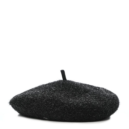 Chanel Cotton Polymide Beret Hat S Black 3 of 8