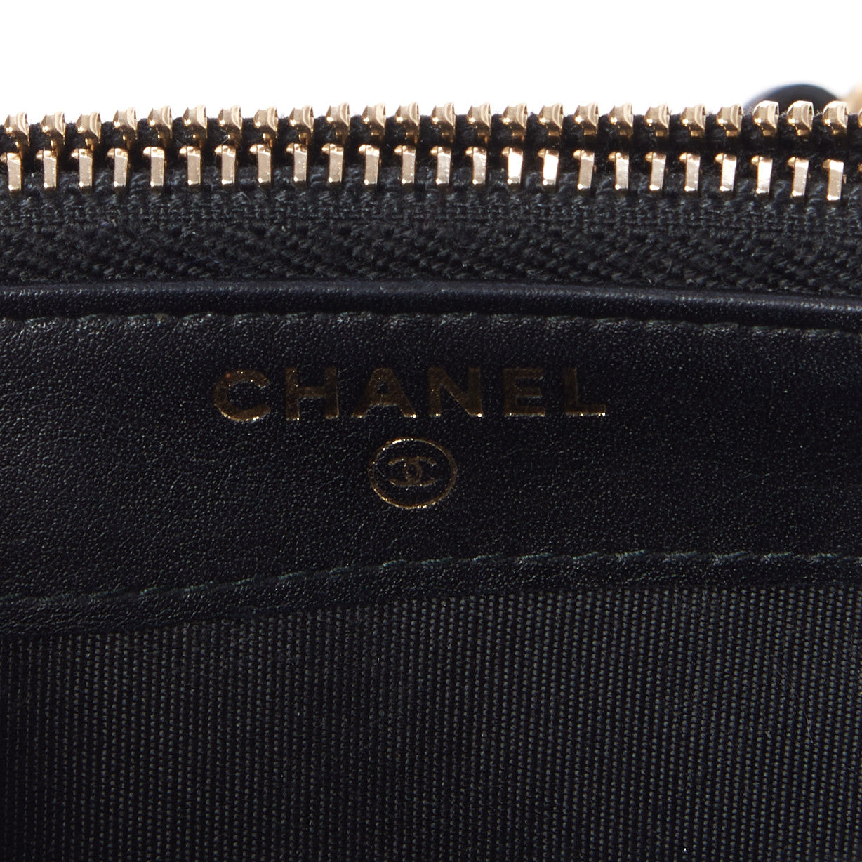 Calfskin Quilted Small Boy Clutch With Chain Black