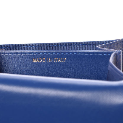 Chanel Iridescent Lambskin Quilted Card Holder Blue 7 of 9