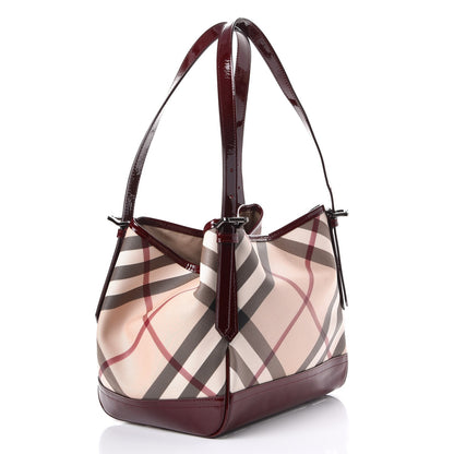 Burberry Supernova Check Small Tote Red 3 of 8