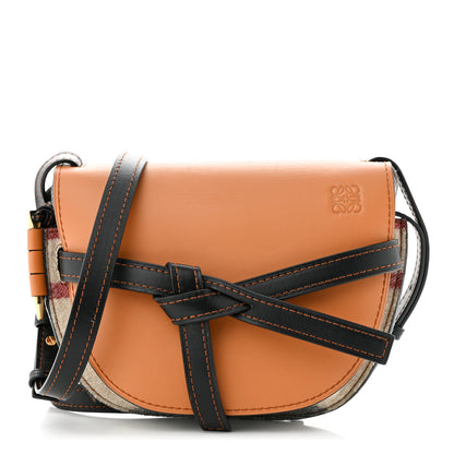 Loewe Calfskin Felt Small Gate Crossbody Bag Amber Black Multicolor 1 of 10