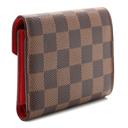 Louis Vuitton Damier Ebene Victorine Wallet Red 3 of 7