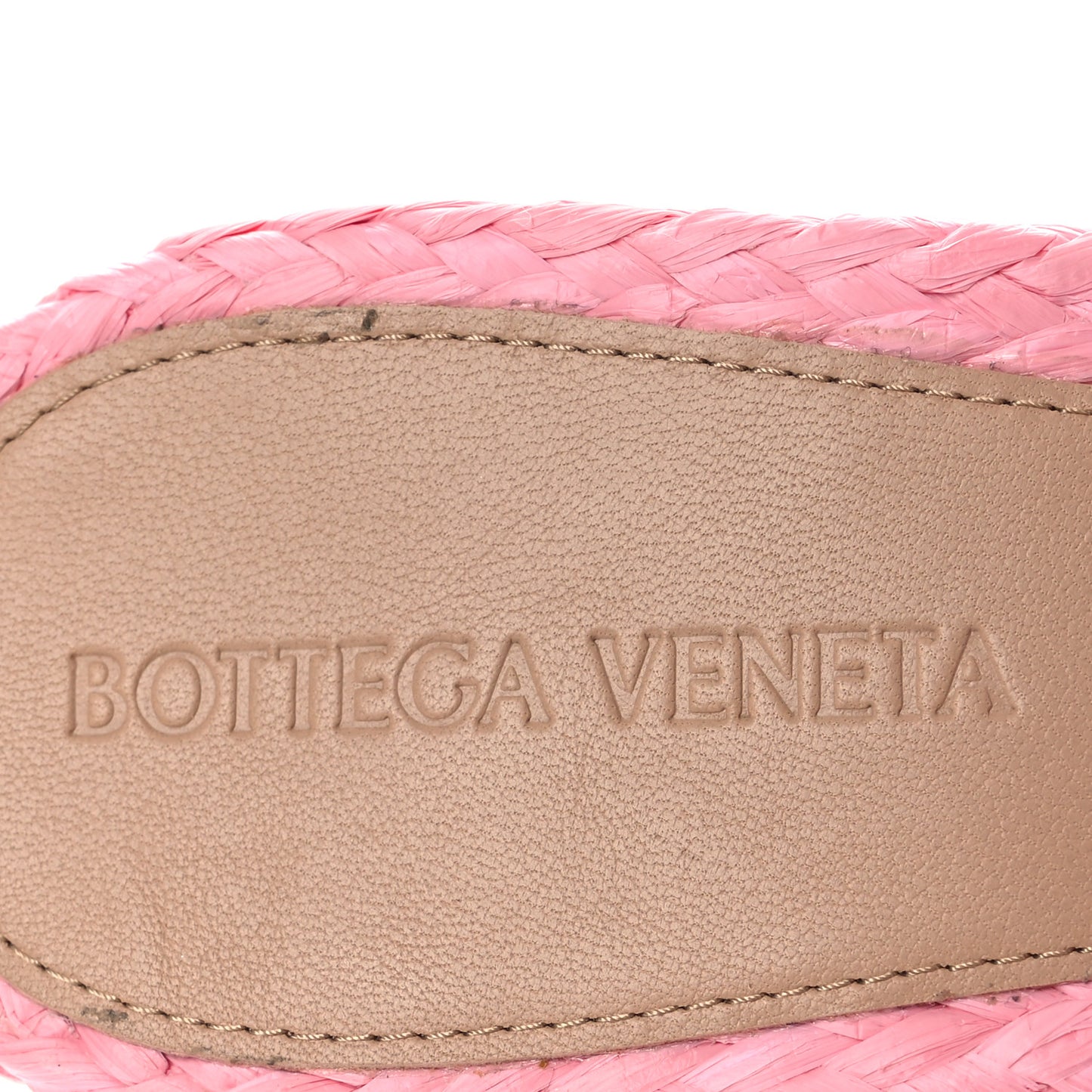 Raffia Twisted Intrecciato Stretch Mule Sandals 40.5 Blossom