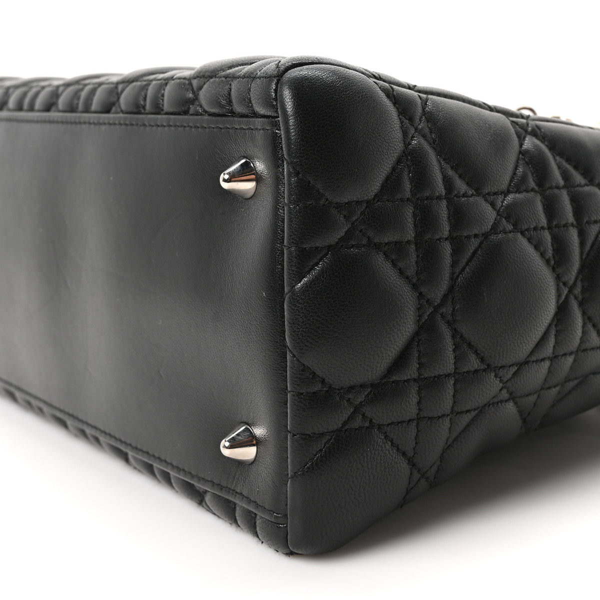 Christian Dior Lambskin Cannage Medium Lady Dior Black 10 of 10