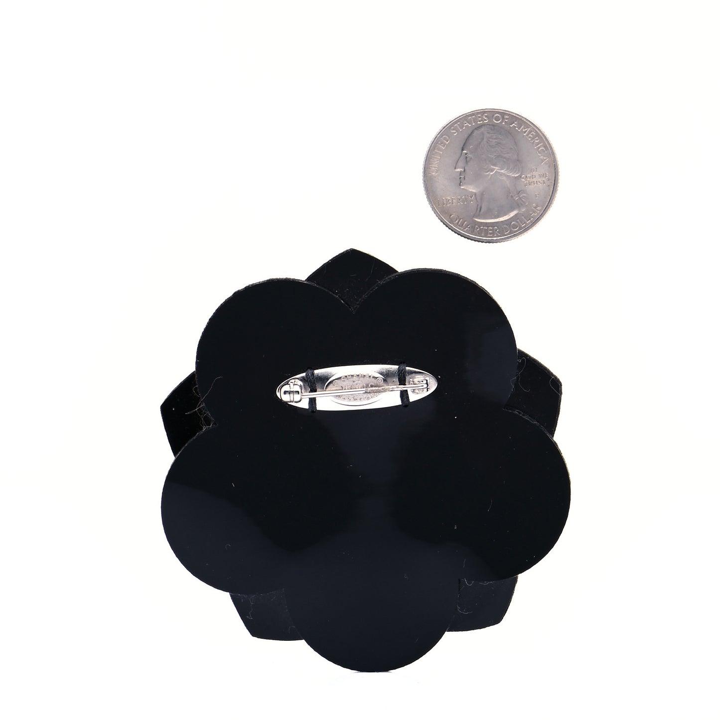 Polyethylene Foam Flower Brooch Black Blue
