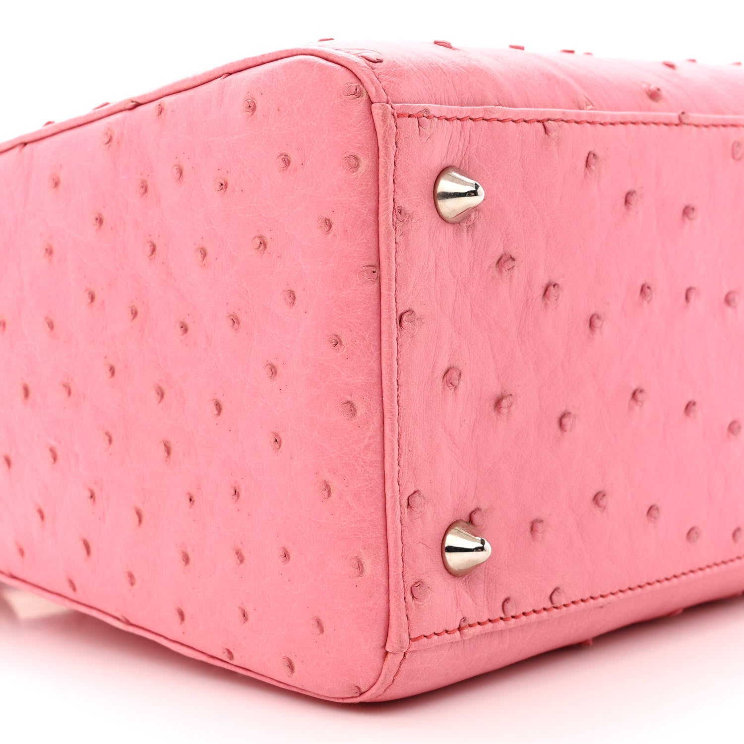 Christian Dior Ostrich Medium Lady Dior Pink 9 of 15