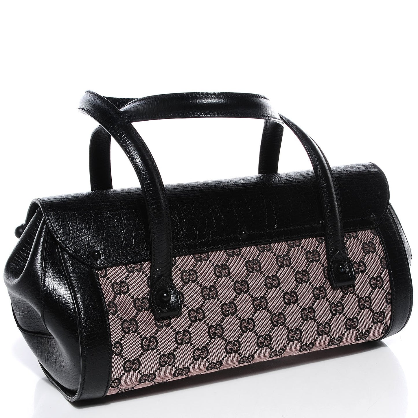 Monogram Bamboo Bullet Handbag Black