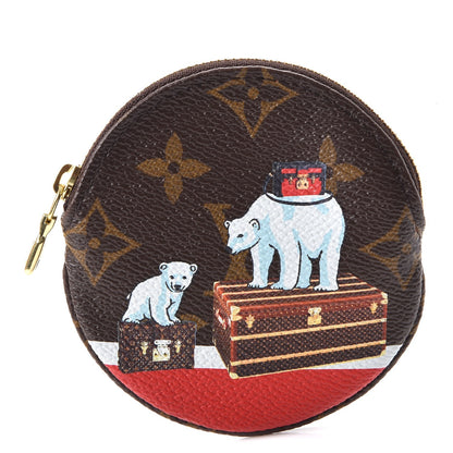 Louis Vuitton Monogram 2017 Christmas Animation Round Coin Purse 1 of 8