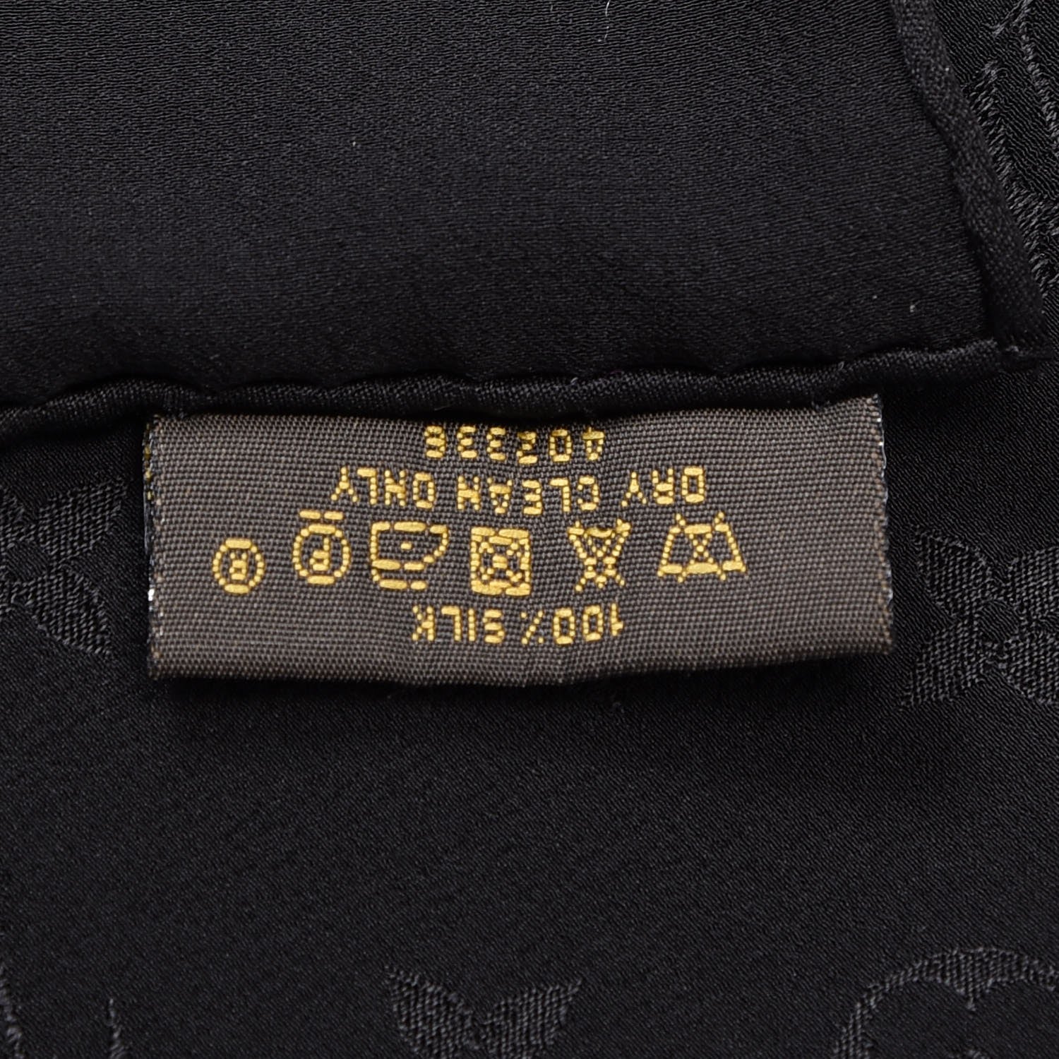 Louis Vuitton Silk Monogram Monaco Square Scarf Black 4 of 6