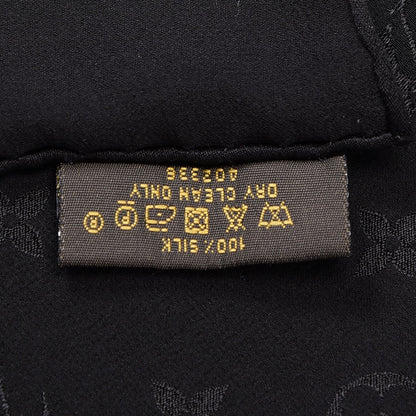 Louis Vuitton Silk Monogram Monaco Square Scarf Black 4 of 6