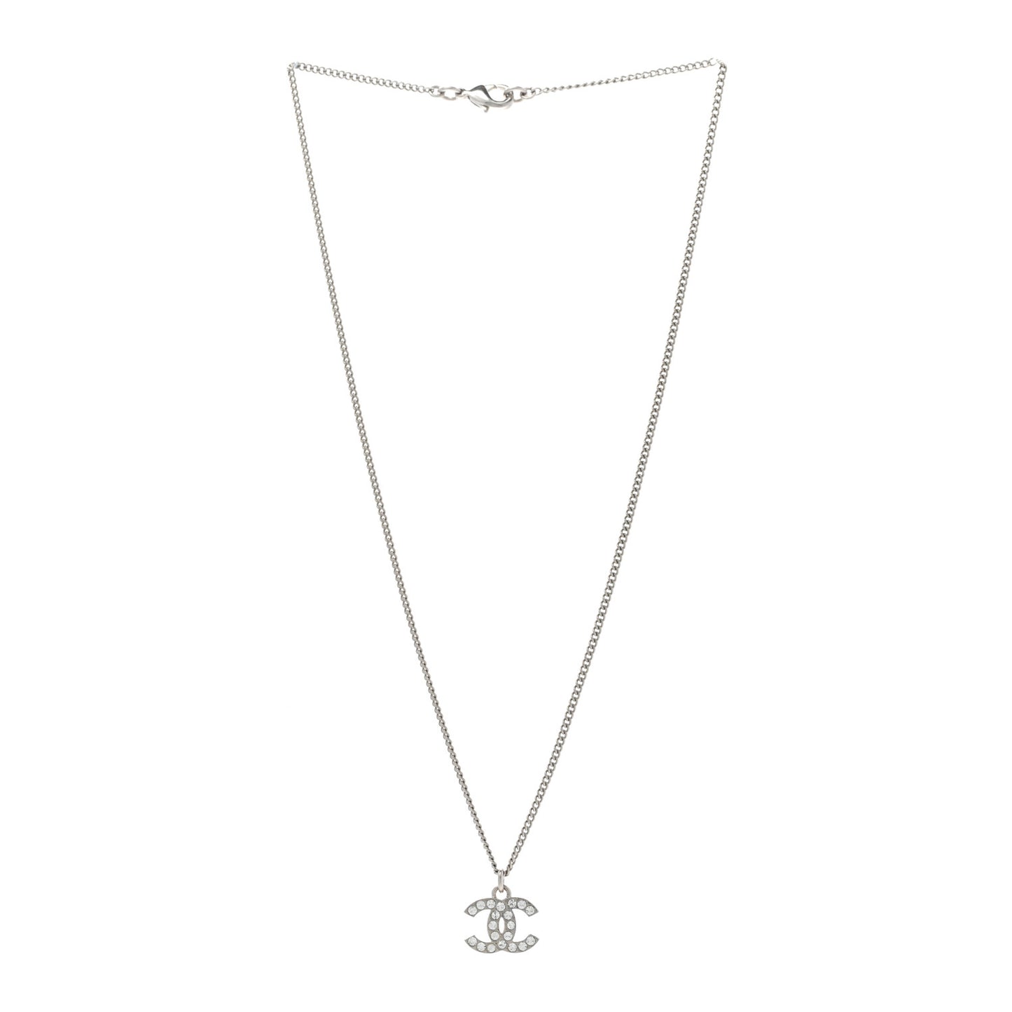 Crystal Timeless CC Necklace Silver