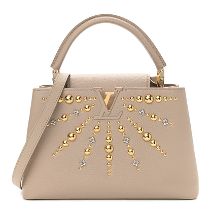 Louis Vuitton Taurillon Studded Sol Capucines PM Galet 1 of 10