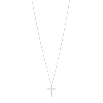 Tiffany Platinum Diamond Medium Cross Pendant Necklace 1 of 5