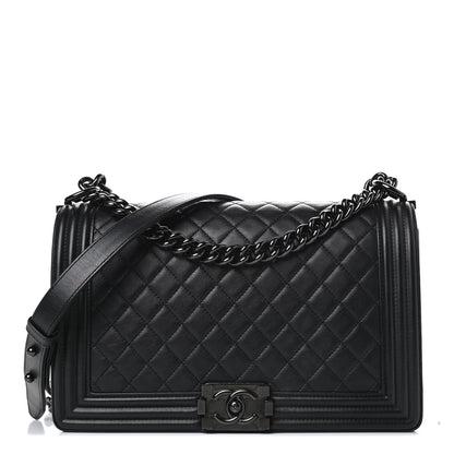 Chanel Calfskin Quilted New Medium Boy Flap So Black 1 of 13