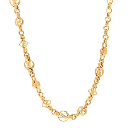 Louis Vuitton Metal Crazy in Lock Necklace Gold 1 of 4